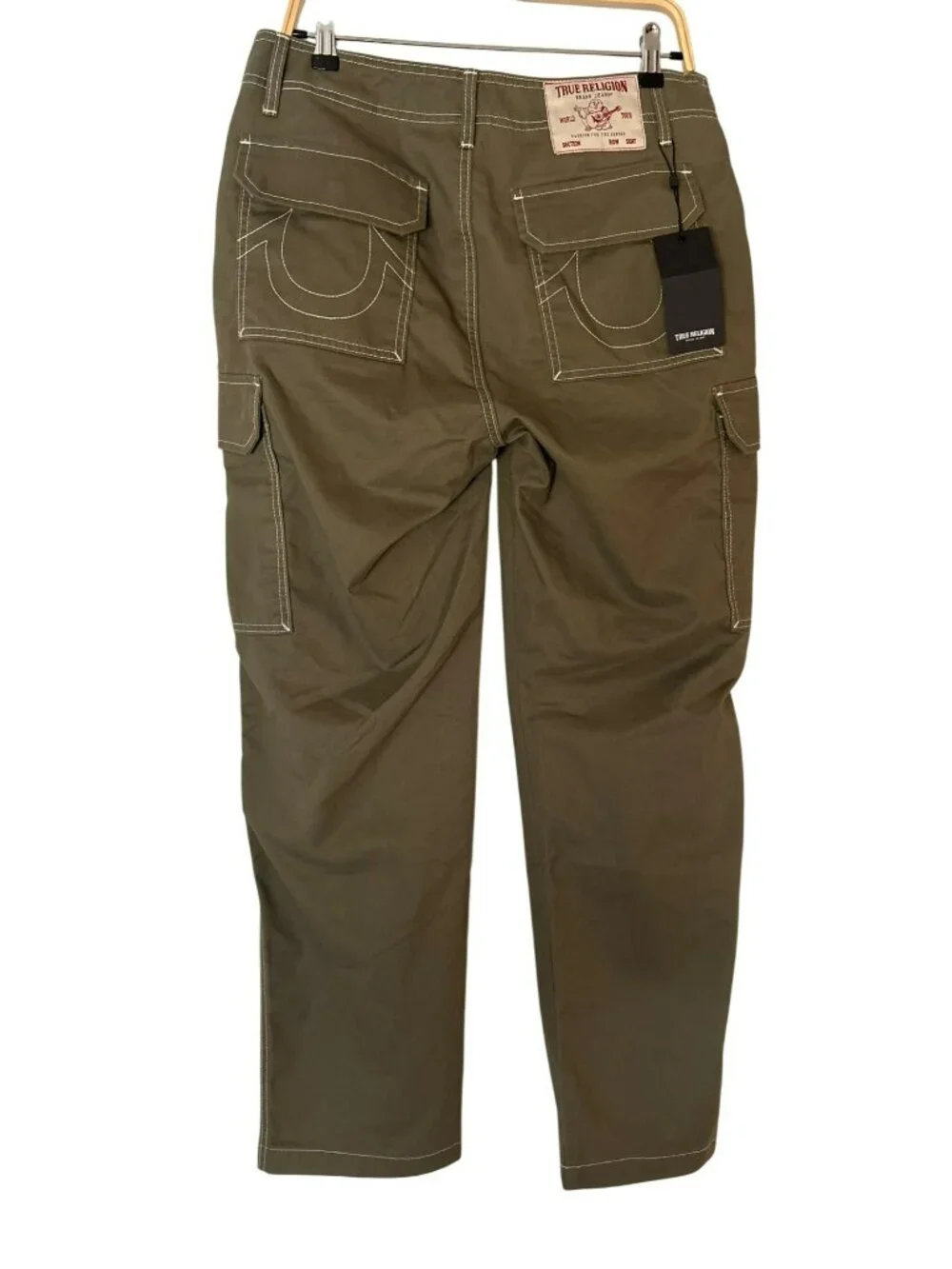 NWT True Religion Kalamata Green 108335 Cargo Pants Size 32